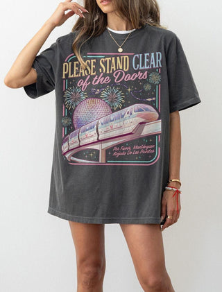 TT WDW Please Stand Clear Of The Doors Shirt  WDW Monorail Tee  WDW Family Trip Vacation Shirt  Magic Kingdom Trip Shirt HFN Shirt