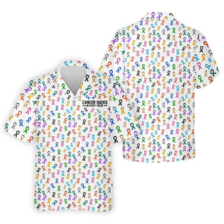 Cancer Sucks In Every Color  Cancer Survivor Hawaiian Shirt HG   Couple Golf Hawaiian Shirt HG   Matching Golf Hawaiian Shirt HG   His And Hers Golf Hawaiian Shirt HG s