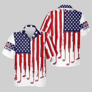 American Flag Custom Golf Hawaiian Shirt HG   Funny Hawaiian Shirt HG   4th Of July Hawaiian Shirt HG   America 250 Anniversary Shirt