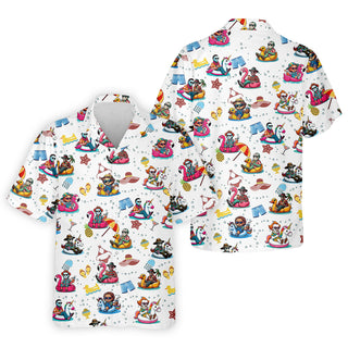 Halloween Summer Men's   Hawaiian Shirt HG   Horror Character Hawaiian Shirt HG   Fun Golf  s  Funny Halloween Hawaiian Shirt HG