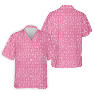 Funny Stick Figure Men's Hawaiian Shirt HG  Pink Hawaiian Shirt HG  Hawaiian Shirt HG  For Men  Fun Hawaiian Shirt HG For Men