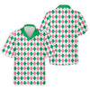 Green Pink Argyle Men Golf Hawaiian Shirt HG s  Funny Golf  s  Unique Gift For Golfer