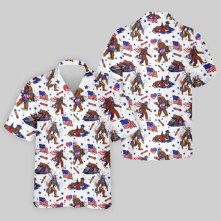 Bigfoot Sasquatch Funny Golf   Hawaiian Shirt HG   America 250 Anniversary Golf Hawaiian Shirt HG   4th Of July