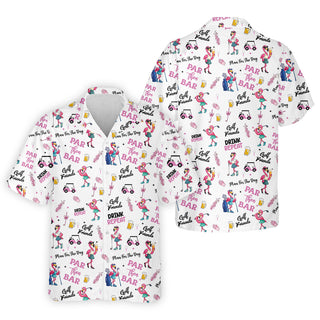 Par Then Bar Flamingo Golf Hawaiian Shirt HG   Fun Golf Hawaiian Shirt HG s  Matching Golf Hawaiian Shirt HG s  Couple Golf Hawaiian Shirt HG