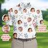 Best Dad By Par Funny Golf Polos  Custom Face Polo Shirt HG Christmas Golf Gift