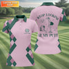 Stop Looking At My Putt Custom Sleeveless Womens Golf Polo Shirt HGs  Funny Golf Shirts For Ladies