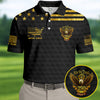 We The People 250 Years Of Free Black And Gold 4th Of July Polo Shirt HG Golf Shirts For Men