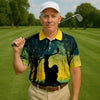 Bigfoot Men's Golf Polo Shirt HG  Golfing Apparel  Mens Golf Gift  Funny Golf Shirt