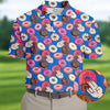 Funny Donut Adult Humor Blue And Pink Fun Golf Shirts For Men  Valentines Golf Gift  Polo Shirt HGs For Men