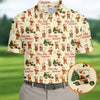 Tees The Season Funny Santa Claus Golf Tops For Men  Christmas Polo Shirt HG Polo Shirt HGs For Men  Golf Gift For Men