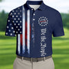 We The People 250 Years Navy Vintage Polo Shirt HG Patriotic 4th Of July Golf Shirts For Men