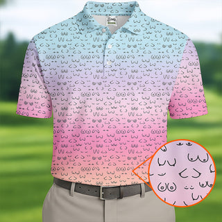 Funny Adult Humor Ombre Golf Shirt HG   Fun Men's Golf Polos  Polo Shirts For Men  Golf Gift For Him