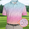 Funny Adult Humor Ombre Golf Shirt HG   Fun Men's Golf Polos  Polo Shirts For Men  Golf Gift For Him