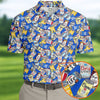 American Beer Cans Blue Golf Shirt HG   Golf And Beer Polo Shirts For Men  Golf Shirt HG s For Men