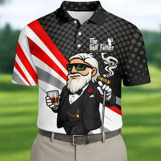 The Golf Father Golf Man Funny Golf Shirts  Father's Day Polo Shirt HG Golf Gift For Dad