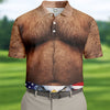 Hairy Body Funny Eagle American Flag Golf Shirt HG   250th Anniversary 4th Of July Golf Shirt HG s For Men