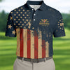US 250th Anniversary Independence Freedom Democracy Men's Golf Polo Shirt HGs  4th Of July Patriotic Golf Shirt