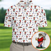 4th Of July Funny Man Golf And Beer USA Polo Shirt HG  Patriotic Golf Shirt  HG 250th Anniversary Golf Shirts For Men