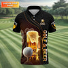 I Make Golf Ball And Beer Disappear Custom Golf Polo Shirt HG  Mens Golf Gift  Golf Lover Gift