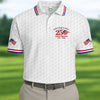 USA 250th Anniversary Golf Ball Pattern White Golf Shirt HG   4th Of July Patriotic Golf Shirt HG s For Men