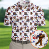 Funny Bigfoot 4th Of July With American Flag Pattern White Golf Shirt HG s For Men  250th Anniversary Patriotic Golf Shirt HG