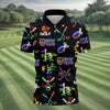 Neon Golf Clubs Men's Golf Polo Shirt HG  Funny Polo Shirt HG Dad Golf Gift  Christmas Golf Gift