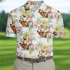 Surfing Santa Hawaiian Golf Shirt HG   Fun Men's Golf Polos  Christmas Golf Shirt HG   Golf Gift For Men