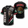 TT Mexican Flag Eagle Aztec Warrior Button-Up Mexico Jersey LN Vintage Style Sports Fan Gift Shirt