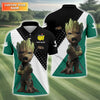 BabyGroot Custom Men's Golf Polo Shirt  Golfing Apparel  Mens Golf Gift  Funny Golf Shirt HG