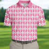Breast Cancer Golf Shirt HG   Pink Argyle Golf Shirt HG   Breast Cancer Awareness Shirts  Couple Golf Shirt HG
