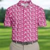 Pink Breast Cancer Golf Shirt  HG Funny Men Golf Shirt  HG Cancer Awareness Shirt  Golfing Apparel
