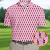 Funny Middle Finger Pink Men's Golf Shirt HG   Breast Cancer Golf Shirt HG   Fun Golf Shirt HG s For Men
