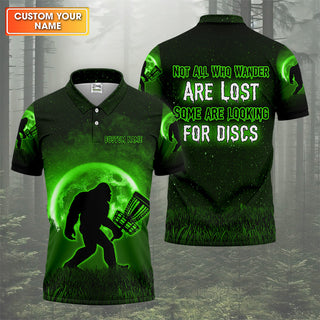 Not All Who Wander Are Lost Bigfoot Disc Polo Shirt HG Personalized Polo Shirt HG Funny Golf Polo Shirt HG