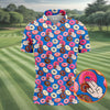 Funny Donut Adult Humor Blue And Pink Fun Golf Shirts For Men  Valentines Golf Gift  Polo Shirt HGs For Men