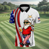 Happiness Is An Old Man With A Beer Funny 4th Of July White Golf Shirt  HG 250th Anniversary Golf Shirts For Men