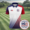 America 250 Anniversary 1776-2026 Flag Logo Golf Shirts For Men  Patriotic 4th Of July Golf Shirt HG