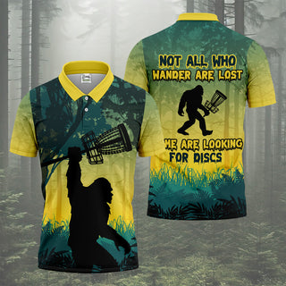 Bigfoot Discs Golf Men's Golf Polo Shirt HG  Golfing Apparel  Mens Golf Gift  Funny Golf Shirt