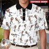Custom Photo Funny Golf Polo Shirt HGs  Golfing Apparel  Golf Gift For Men
