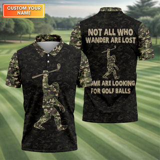 Funny Bigfoot Men's Golf Polo Shirt HG  Mens Golf Shirt  HG Funny Golf Shirt  HG Gift For Golfers