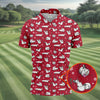 Funny Snowman Naughty Couple Red Golf Shirt HG   Christmas Golf Shirt HG   Golf Gift For Him  Polo Shirts For Men