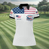 America 250 Anniversary 1776-2026 Golf Ball Pattern Patriotic Polo Shirt HG Women's Golf Tops  Ladies Golf Polos
