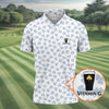 Vitamin G Shamrock Pattern Golf And Beer White Golf Shirt  HG St Patrick's Day Golf Shirt  HG Polo Shirt HGs For Men