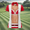Funny Santa Women Cosplay Christmas Golf Shirt HG   Fun Women's Golf Shirt HG s  Ladies Golf Tops