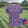Red Blue White Naughty Fun Patriotic Golf Shirt HG   250th Anniversary Fun Golf Shirt HG s For Men  Polo Shirts For Men