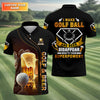 I Make Golf Ball And Beer Disappear Custom Golf Polo Shirt HG  Mens Golf Gift  Golf Lover Gift