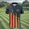 US 250th Anniversary Independence Freedom Democracy Men's Golf Polo Shirt HGs  4th Of July Patriotic Golf Shirt