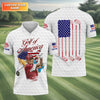 Golf Of America Custom Men's Golf Polo Shirt HG  Funny Polo Shirt HG America 250 Anniversary Shirt  4th Of July Golf Polo