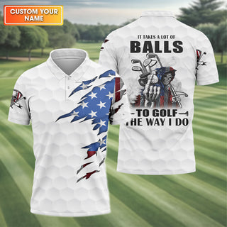 America Skeleton Golf Polo Shirt HG  Golfing Apparel  America 250 Anniversary Golf Clothing  Mens Golf Gift