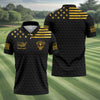 We The People 250 Years Of Free Black And Gold 4th Of July Polo Shirt HG Golf Shirts For Men