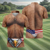 Hairy Body Funny Eagle American Flag Golf Shirt HG   250th Anniversary 4th Of July Golf Shirt HG s For Men